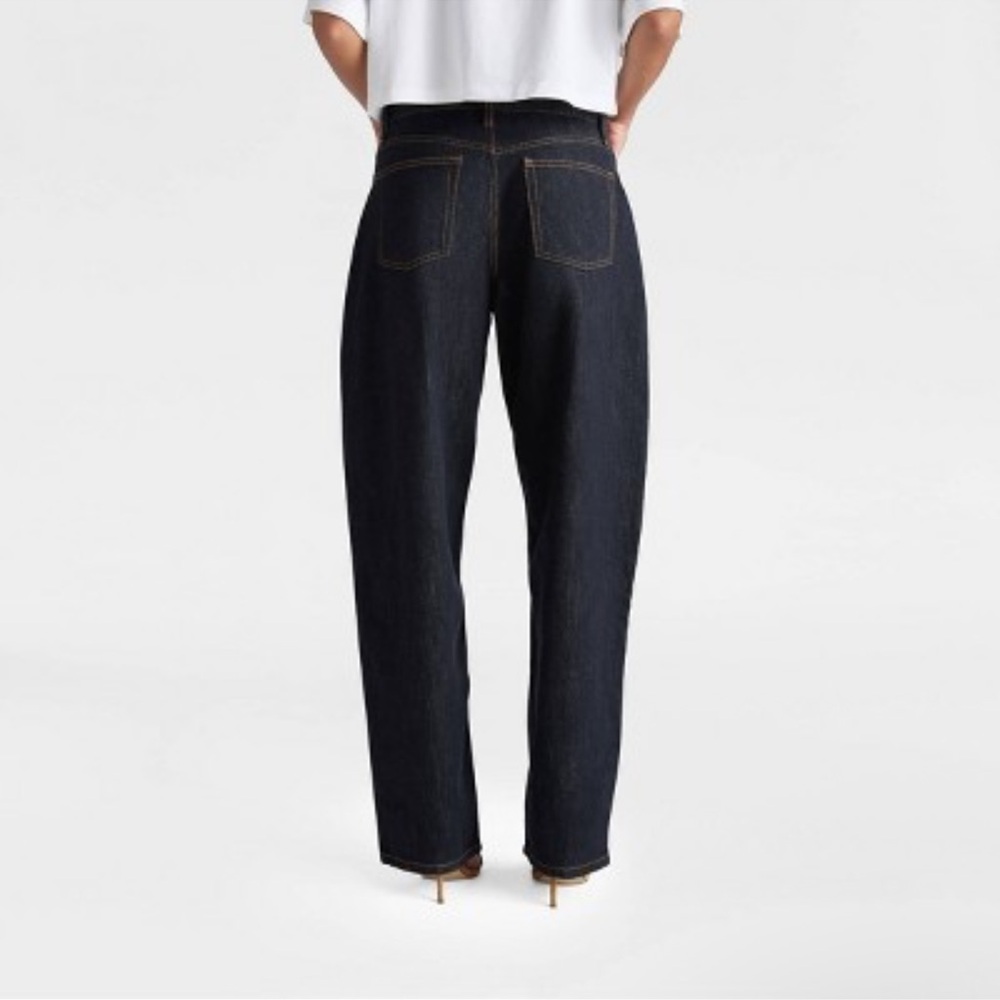 KBB by KAHLANA Women's Mid-Rise Wide Leg 'The Kahlana Jean' Dark Indigo - Picture 4 of 6